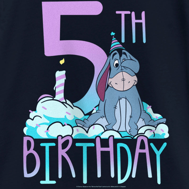 Girl's Winnie the Pooh Eeyore 5th Birthday T-Shirt