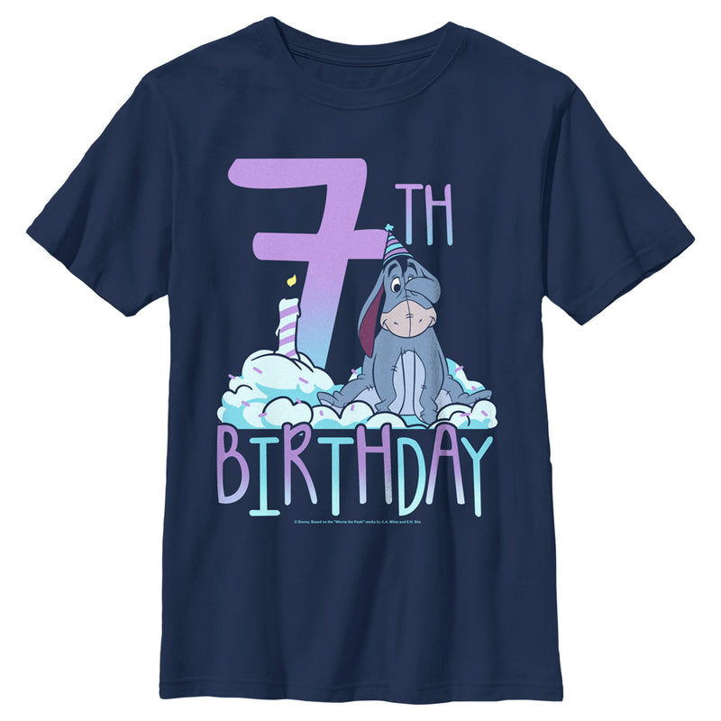 Boy's Winnie the Pooh Eeyore 7th Birthday T-Shirt