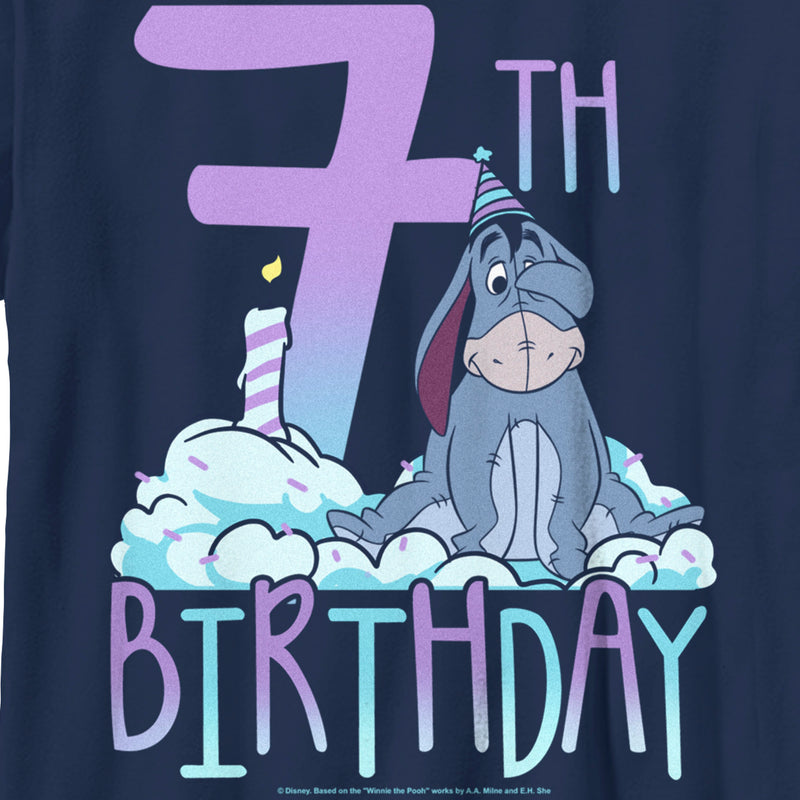 Boy's Winnie the Pooh Eeyore 7th Birthday T-Shirt