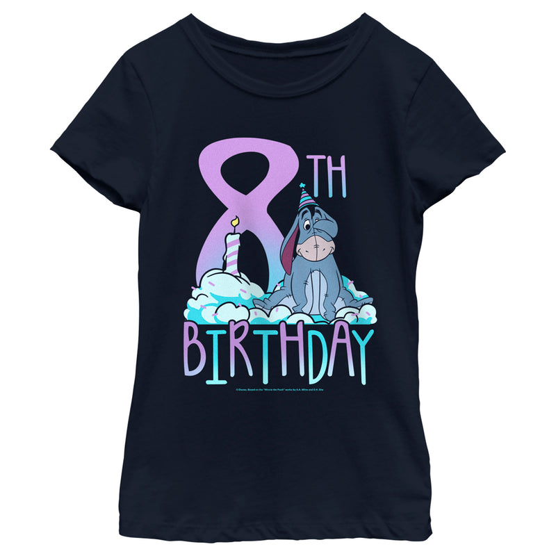 Girl's Winnie the Pooh Eeyore 8th Birthday T-Shirt