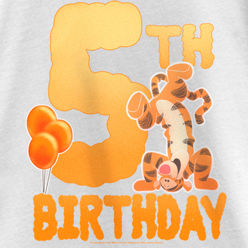 Girl's Winnie the Pooh Tigger 5th Birthday T-Shirt