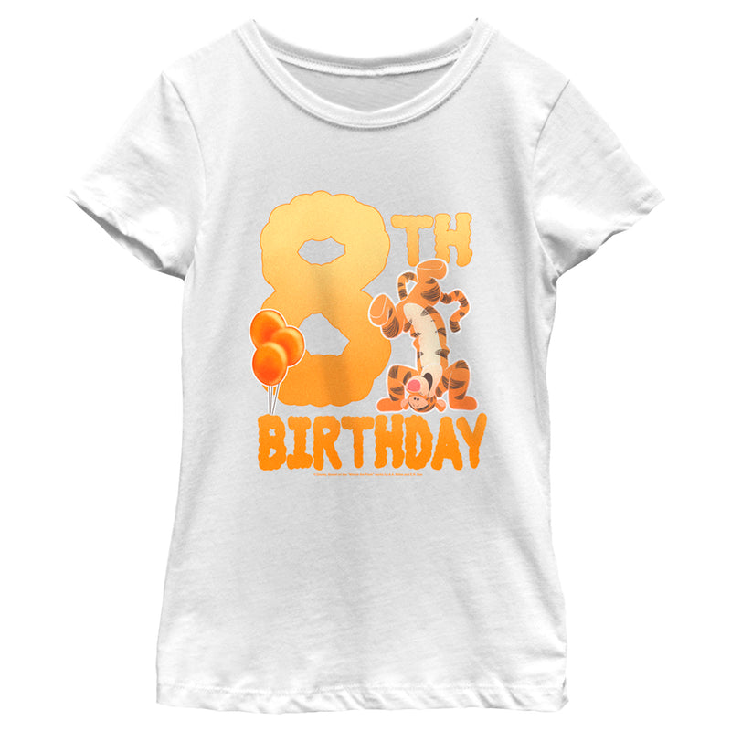 Girl's Winnie the Pooh Tigger 8th Birthday T-Shirt