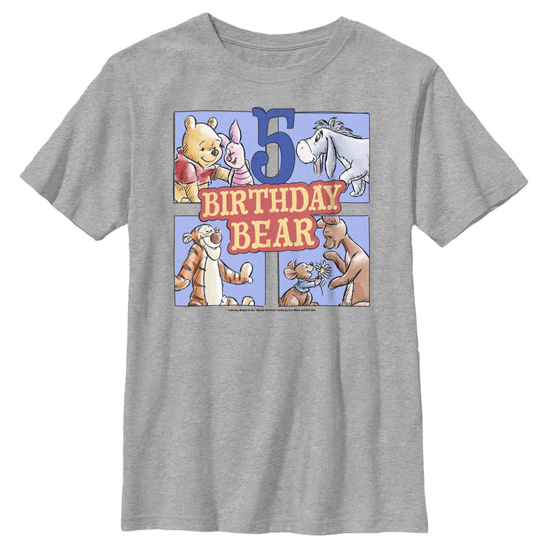 Boy's Winnie the Pooh 5 Birthday Bear T-Shirt