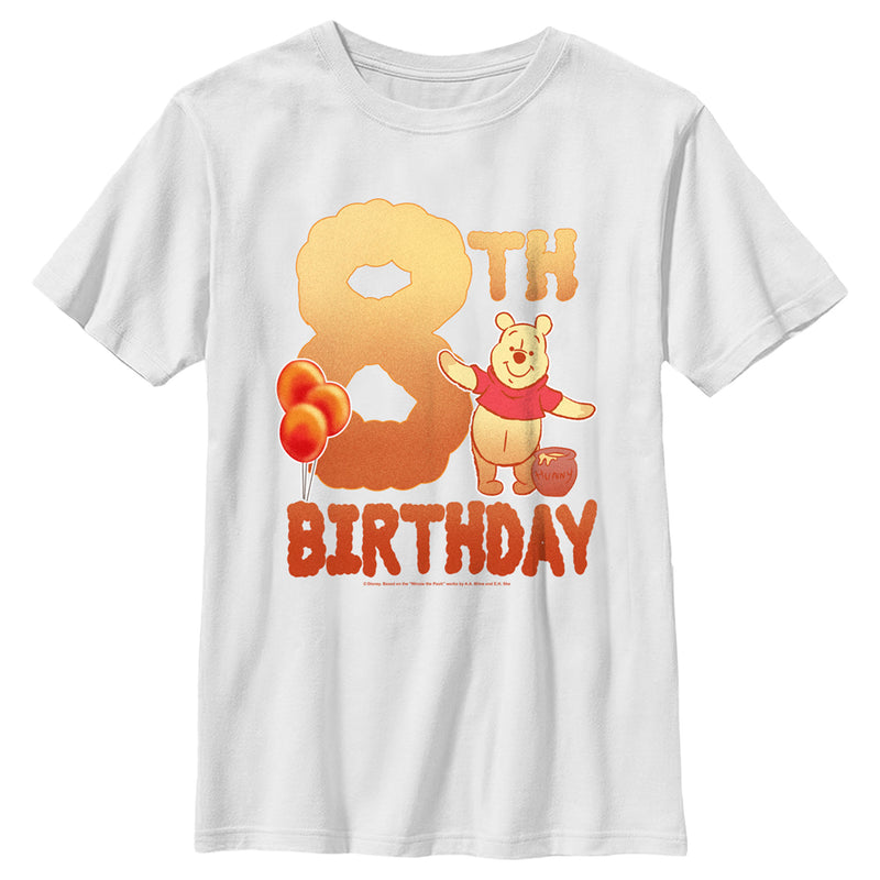 Boy's Winnie the Pooh 8th Birthday Pooh Bear T-Shirt