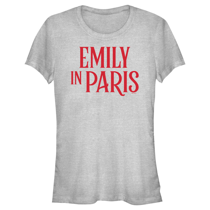 Junior's Emily in Paris Red Logo T-Shirt