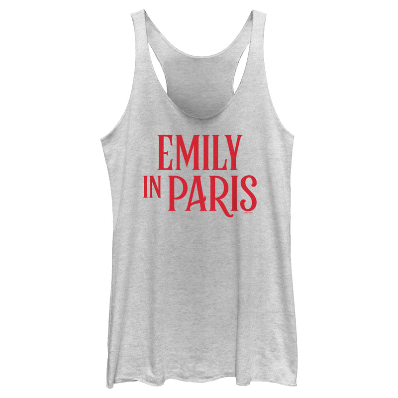 Women's Emily in Paris Red Logo Racerback Tank Top