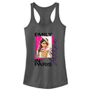 Junior's Emily in Paris La Plouc Flowers Photo Racerback Tank Top