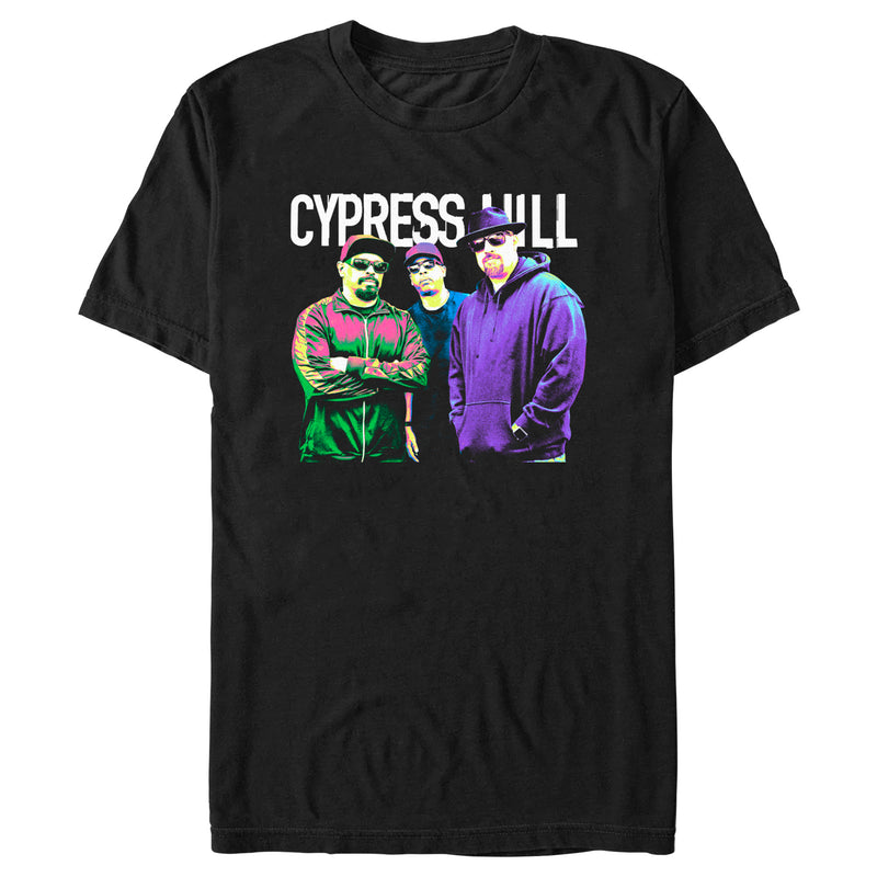 Men's Cypress Hill Neon Portrait Logo T-Shirt