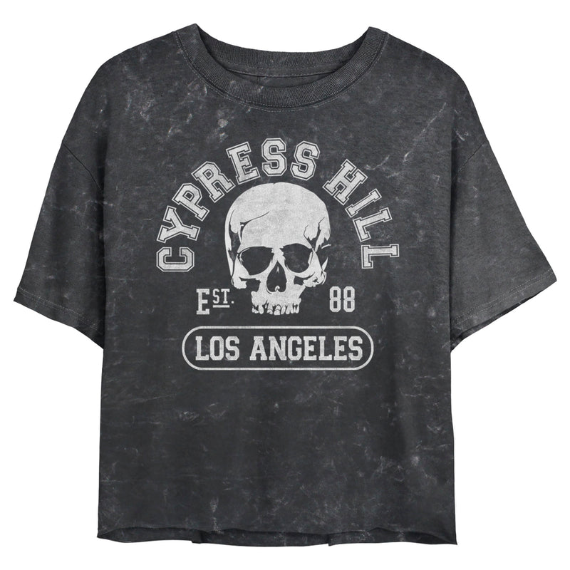 Junior's Cypress Hill Distressed Skull Logo T-Shirt