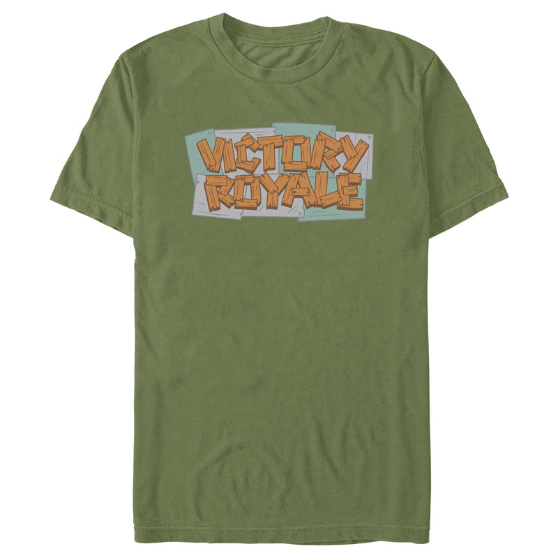 Men's Fortnite Victory Royale Wooden Logo T-Shirt