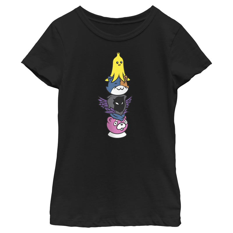 Girl's Fortnite Character Stack T-Shirt