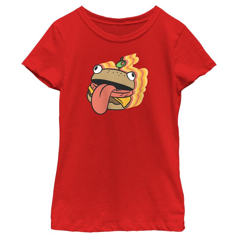 Girl's Fortnite Durr Burger Sticker T-Shirt