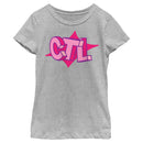 Girl's Fortnite Cuddle Team Leader Pink Logo T-Shirt