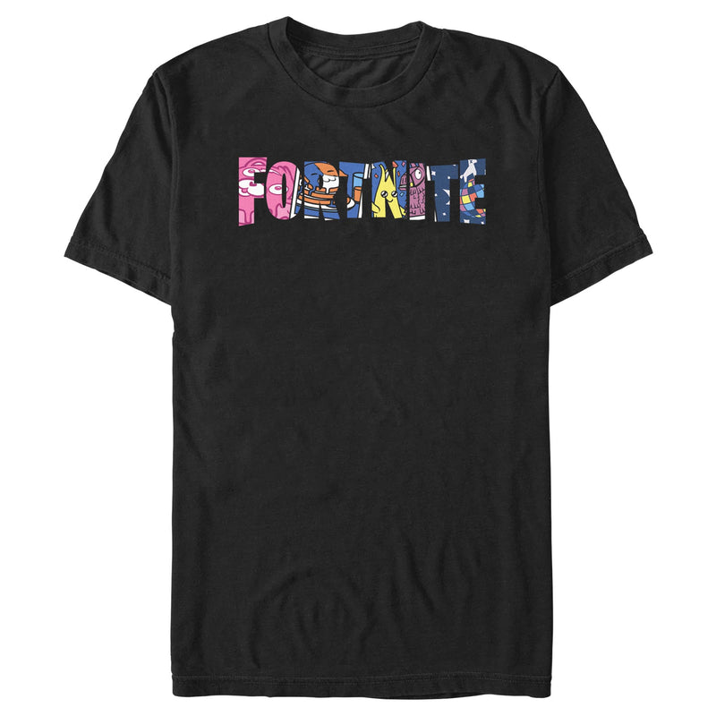 Men's Fortnite Classic Logo Character Fill T-Shirt