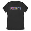 Women's Fortnite Classic Logo Character Fill T-Shirt