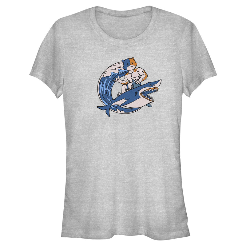 Junior's Fortnite Surfer Meowscles T-Shirt