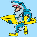 Men's Fortnite Agent Jones Surfer Shark T-Shirt