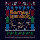 Junior's Barrel of Monkeys Ugly Christmas Sweater Print T-Shirt