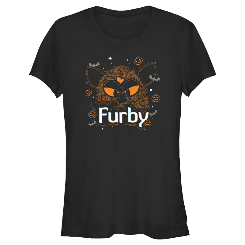 Junior's Furby Halloween Sketch T-Shirt