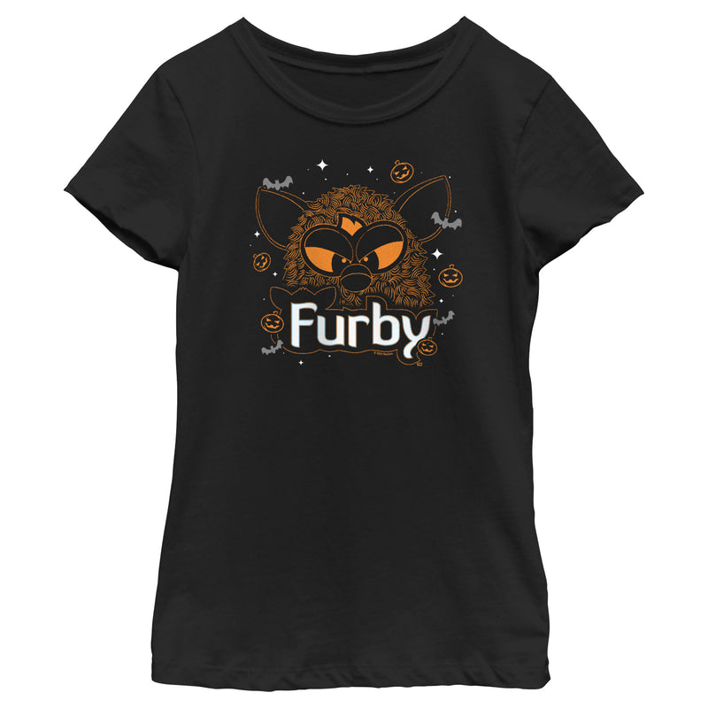 Girl's Furby Halloween Sketch T-Shirt