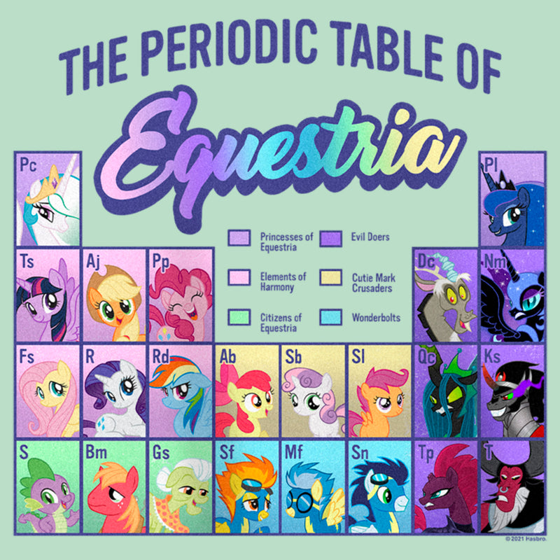 Girl's My Little Pony Periodic Table of Equestria T-Shirt