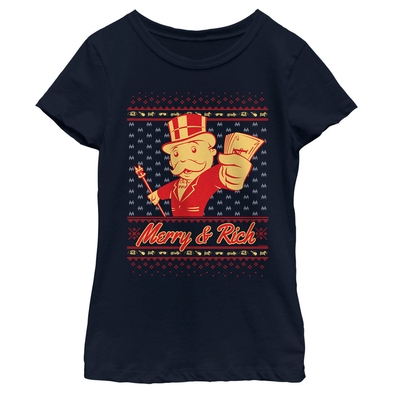 Girl's Monopoly Merry and Rich T-Shirt