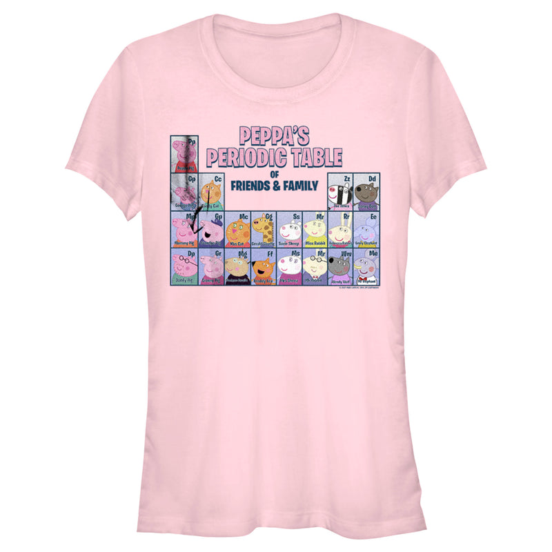 Junior's Peppa Pig Periodic Table of Friends & Family T-Shirt