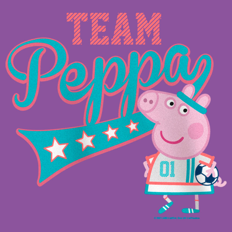 Girl's Peppa Pig Team Peppa Soccer T-Shirt