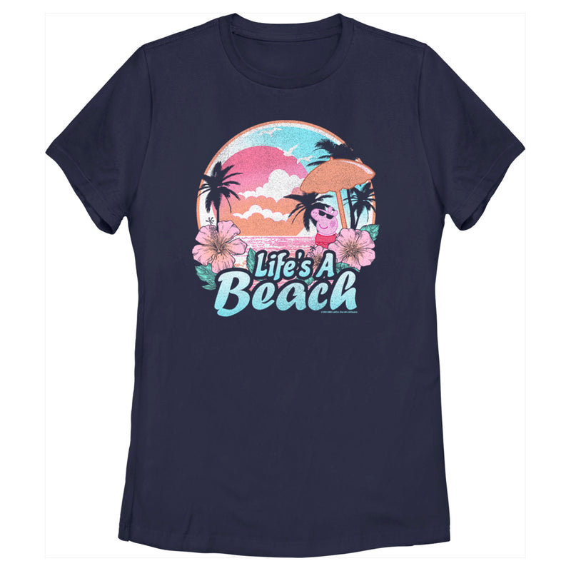Women's Peppa Pig Life's a Beach T-Shirt