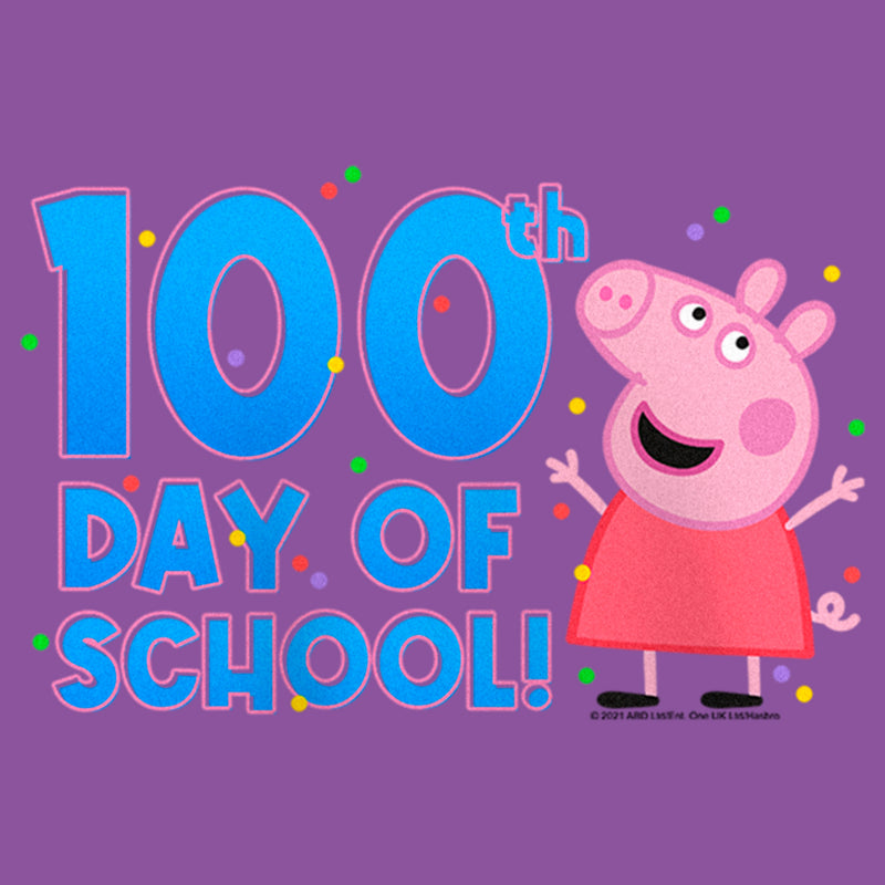 Girl's Peppa Pig 100th Day of School T-Shirt