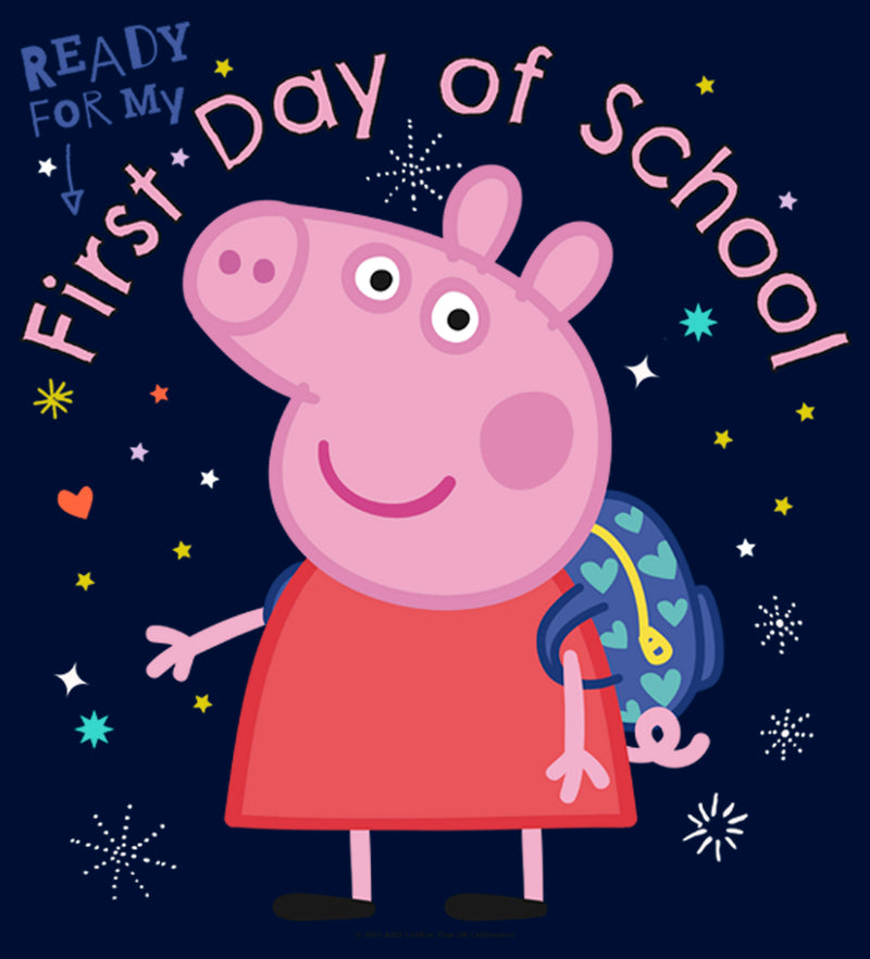 Boy's Peppa Pig Ready for my First Day of School T-Shirt