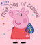 Girl's Peppa Pig Ready for my First Day of School T-Shirt