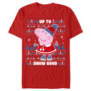 Men's Peppa Pig Christmas Up to Snow Good T-Shirt