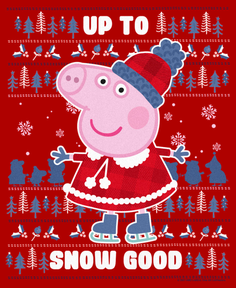 Junior's Peppa Pig Christmas Up to Snow Good T-Shirt