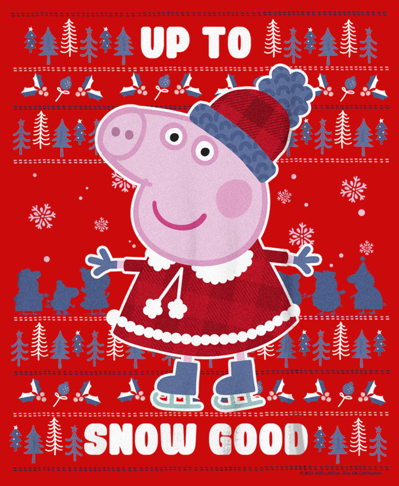Boy's Peppa Pig Christmas Up to Snow Good T-Shirt