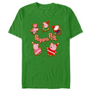 Men's Peppa Pig Christmas Gingerbread Cookie Characters T-Shirt