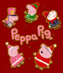 Women's Peppa Pig Christmas Gingerbread Cookie Characters T-Shirt