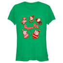 Junior's Peppa Pig Christmas Gingerbread Cookie Characters T-Shirt