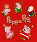 Girl's Peppa Pig Christmas Gingerbread Cookie Characters T-Shirt