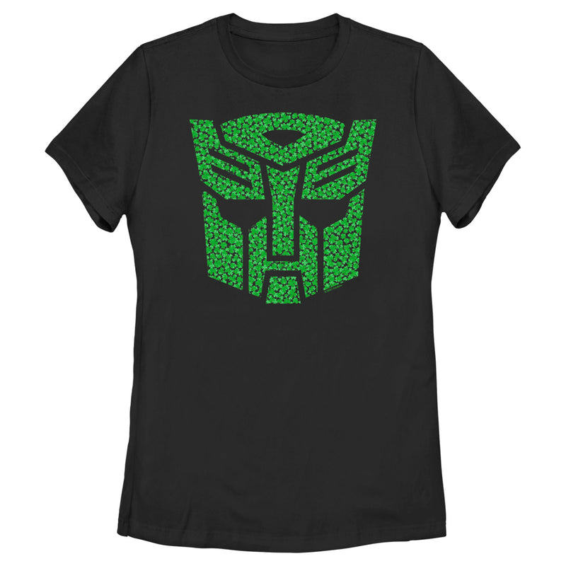 Women's Transformers St. Patrick's Day Cloverfield Autobot Logo T-Shirt