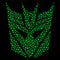 Infant's Transformers St. Patrick's Day Decepticon Logo Onesie