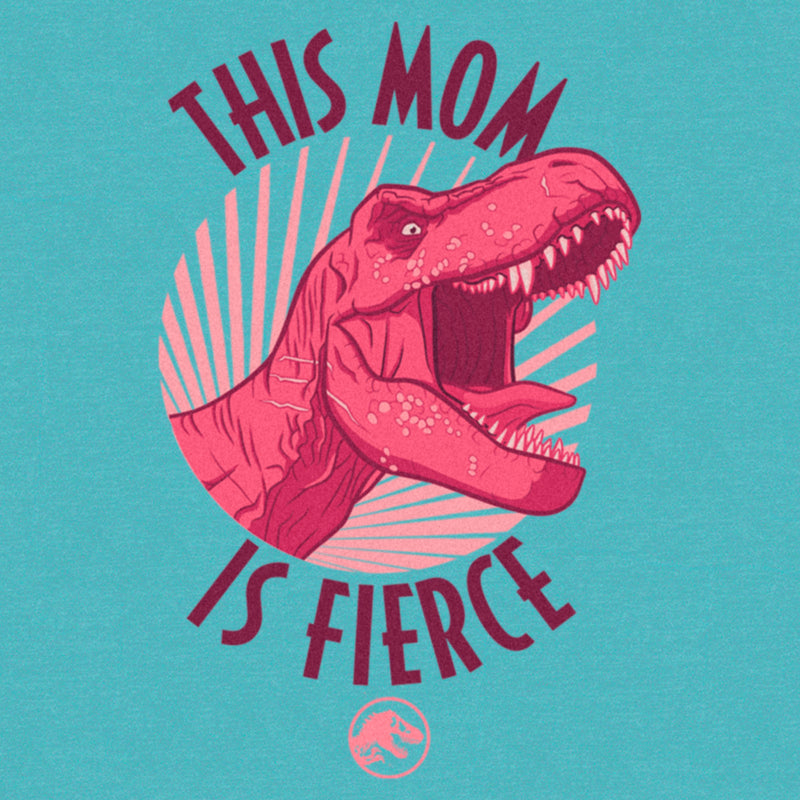 Women's Jurassic World T. Rex This Mom is Fierce Racerback Tank Top