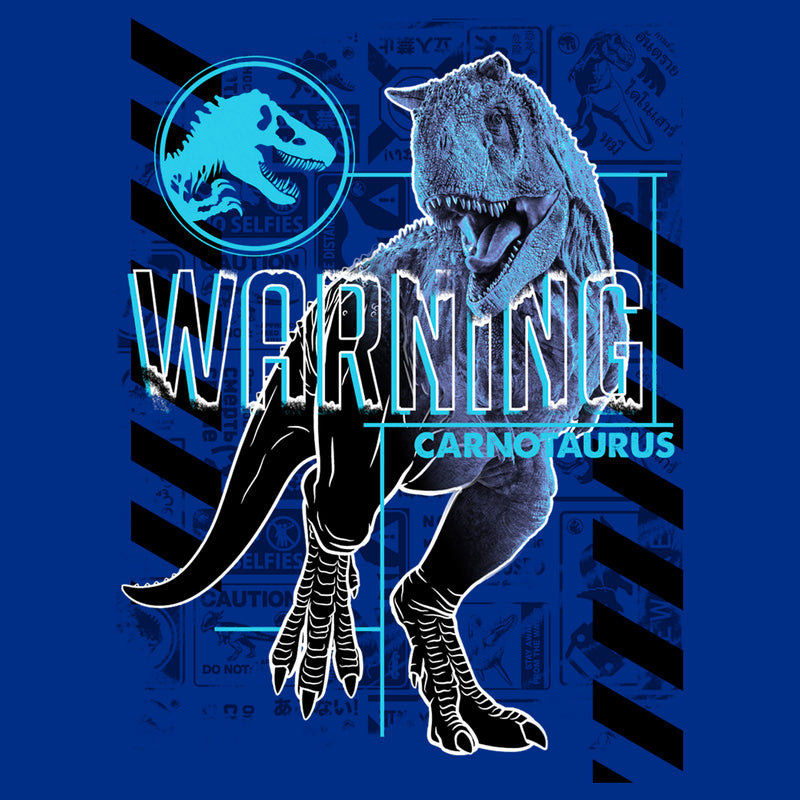 Junior's Jurassic World: Dominion Warning Carnotaurus Dinosaur T-Shirt