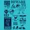 Girl's Jurassic World: Dominion Beware Dinosaur Message Collage T-Shirt