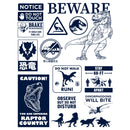 Junior's Jurassic World: Dominion Beware Dinosaur Message Collage T-Shirt