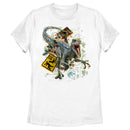 Women's Jurassic World: Dominion Velociraptor Here Comes the Attack T-Shirt