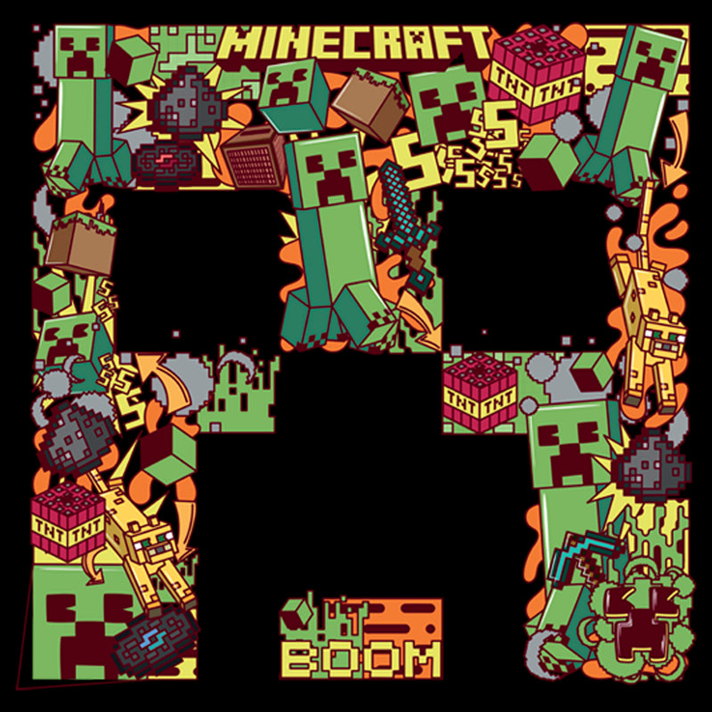 Boy's Minecraft Creeper Collage T-Shirt