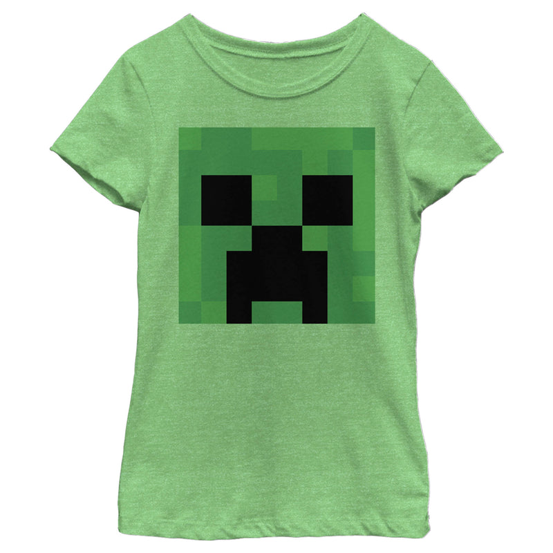 Girl's Minecraft Creeper Face T-Shirt