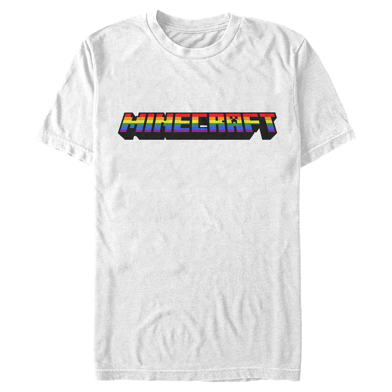 Men's Minecraft Rainbow Logo T-Shirt