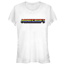 Junior's Minecraft Rainbow Logo T-Shirt